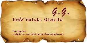 Grünblatt Gizella névjegykártya